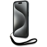 Husa de protectie Karl Lagerfeld Saffiano Athleisure Stripes Cord (KLHCP15XPAMSCNSP) compatibil cu iPhone 15 Pro Max, Roz