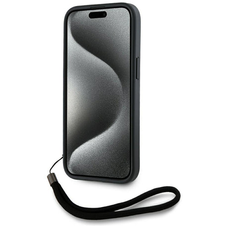 Husa de protectie Karl Lagerfeld Saffiano Athleisure Stripes Cord (KLHCP15XPAMSCNSP) compatibil cu iPhone 15 Pro Max, Roz