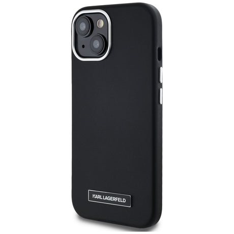 Husa de protectie Karl Lagerfeld Leather MagSafe (KLHMP15SPGMSRPK) compatibil cu iPhone 15, FW Metal Plate