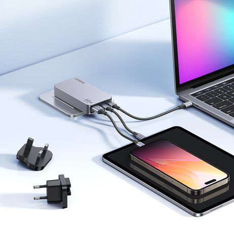 Incarcator Ugreen Nexode Pro X753 (25356), GaN, Fast Charging, Ultra-Slim, USB, 2x Type-C, 65W, 3A, PD3.0, QC4.0+, Gri