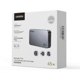 Incarcator Ugreen Nexode Pro X753 (25356), GaN, Fast Charging, Ultra-Slim, USB, 2x Type-C, 65W, 3A, PD3.0, QC4.0+, Gri