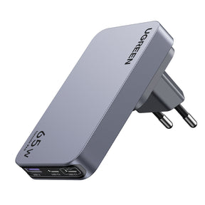 Incarcator Ugreen Nexode Pro X753 (25356), GaN, Fast Charging, Ultra-Slim, USB, 2x Type-C, 65W, 3A, PD3.0, QC4.0+, Gri