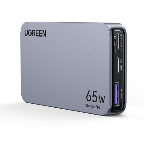 Incarcator Ugreen Nexode Pro X753 (25356), GaN, Fast Charging, Ultra-Slim, USB, 2x Type-C, 65W, 3A, PD3.0, QC4.0+, Gri