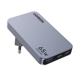 Incarcator Ugreen Nexode Pro X753 (25356), GaN, Fast Charging, Ultra-Slim, USB, 2x Type-C, 65W, 3A, PD3.0, QC4.0+, Gri