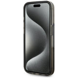 Husa de protectie Karl Lagerfeld Hardcase Liquid Glitter (KLHCP15XLKLGKCCK) compatibil cu iPhone 15 Pro Max, Monogram