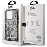 Husa de protectie Karl Lagerfeld Hardcase Liquid Glitter (KLHCP15XLKLGKCCK) compatibil cu iPhone 15 Pro Max, Monogram