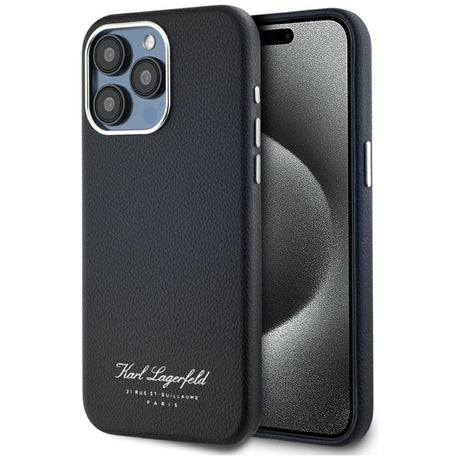 Husa de protectie Karl Lagerfeld Hardcase Leather (KLHCP15LPGWCMKHK) compatibil cu iPhone 15 Pro, Hotel RSG