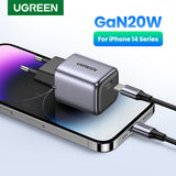 Incarcator Ugreen Nexode CD318 (90664), USB-C, GaN, Fast Charging, 20W, 3A, QC4.0+, Gri