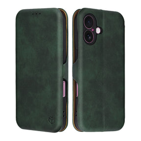 Husa de protectie Techsuit Safe Wallet Plus compatibil cu iPhone 16 Plus, Verde