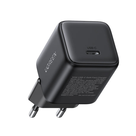 Incarcator Ugreen X513 (65007), USB-C, GaN, Fast Charging, 30W, QC4, 5V/3A, Negru