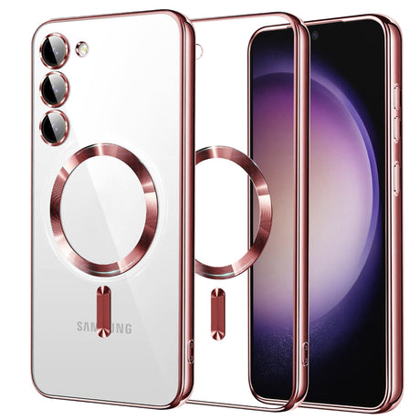 Husă de protecție Techsuit Luxury Crystal MagSafe pentru Samsung Galaxy S23, roz