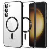 Husă Techsuit Luxury Crystal MagSafe neagră pentru Samsung Galaxy S23 Plus