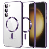 Husa de protectie Techsuit Luxury Crystal MagSafe compatibil cu Samsung Galaxy S23 Plus, Mov