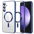 Husa de protectie Techsuit Luxury Crystal MagSafe compatibil cu Samsung Galaxy S23 FE, Albastru Inchis