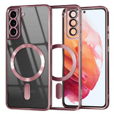 Rózsaszín Techsuit Luxury Crystal MagSafe tok Samsung Galaxy S21 5G készülékhez