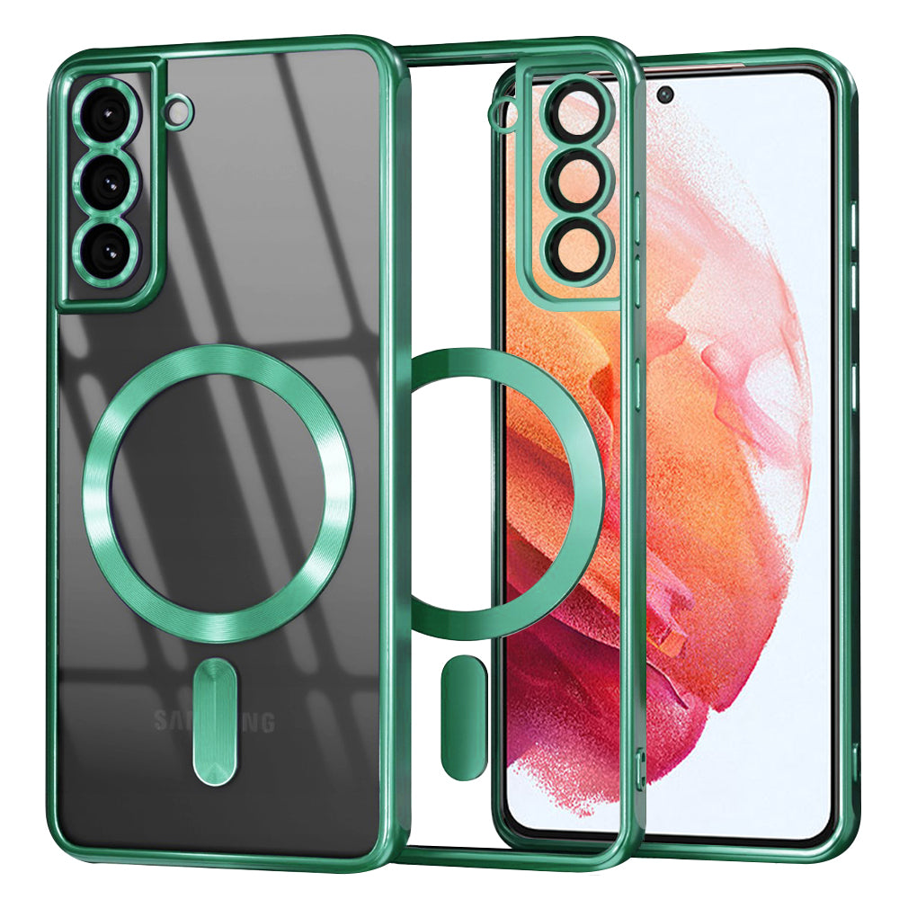 Husa de protectie Techsuit Luxury Crystal MagSafe compatibil cu Samsung Galaxy S21 5G, Verde deschis