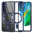 Husa de protectie Techsuit Luxury Crystal MagSafe compatibil cu Samsung Galaxy S21 FE 5G, Albastru Inchis