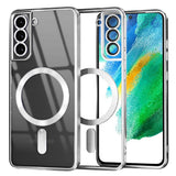 Husa de protectie Techsuit Luxury Crystal MagSafe compatibil cu Samsung Galaxy S21 FE 5G, Argintiu