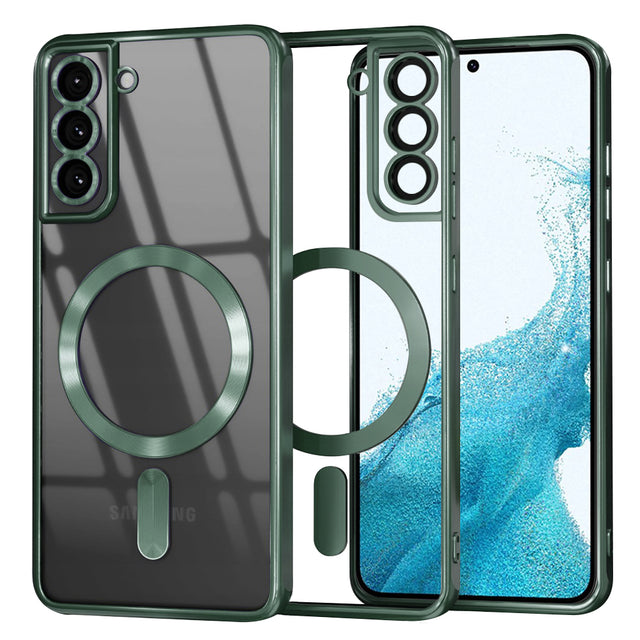 Husă Techsuit Luxury Crystal MagSafe pentru Samsung Galaxy S22 5G, verde