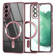 Husa de protectie Techsuit Luxury Crystal MagSafe compatibil cu Samsung Galaxy S22 Plus 5G, Roz