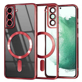 Husa de protectie Techsuit Luxury Crystal MagSafe compatibil cu Samsung Galaxy S22 Plus 5G, Roșu