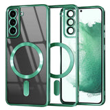 Husa de protectie Techsuit Luxury Crystal MagSafe compatibil cu Samsung Galaxy S22 Plus 5G, Verde deschis