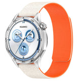 Curea smartwatch Techsuit Watchband 22mm (W074) compatibil cu Samsung Galaxy Watch (46mm)/Watch 3/Gear S3, Huawei Watch GT/GT 2 (46mm), Bej / Orange
