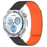 Curea smartwatch Techsuit Watchband 20mm (W074) compatibil cu Samsung Galaxy Watch4/5/Active 2, Huawei Watch GT 3 (42mm)/GT 3 Pro (43mm), Negru /Orange