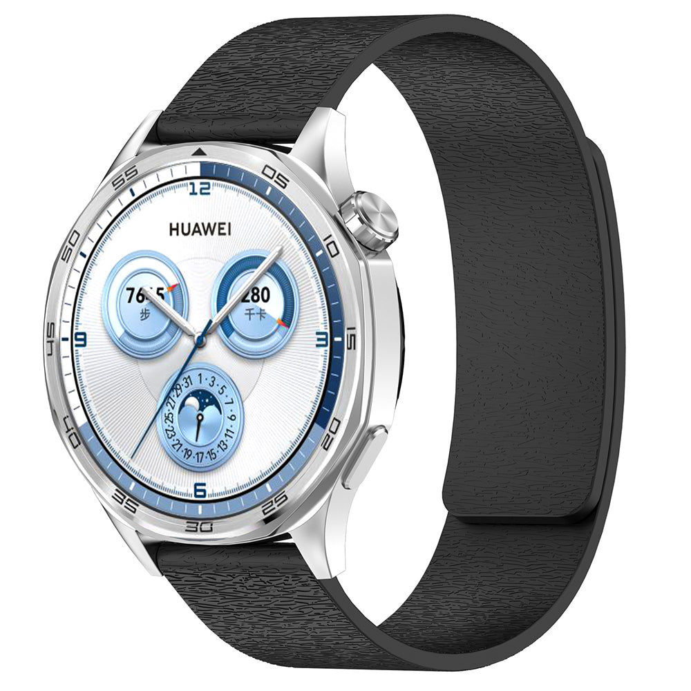Curea smartwatch Techsuit Watchband 20mm (W074) compatibil cu Samsung Galaxy Watch4/5/Active 2, Huawei Watch GT 3 (42mm)/GT 3 Pro (43mm), Negru