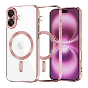 Husa de protectie Techsuit Luxury Crystal MagSafe compatibil cu iPhone 16 Plus, Roz