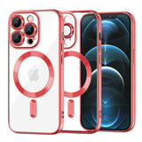 Husa de protectie Techsuit Luxury Crystal MagSafe compatibil cu iPhone 12 Pro Max, Rosu