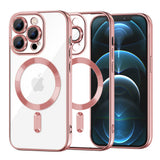 Husa de protectie Techsuit Luxury Crystal MagSafe compatibil cu iPhone 12 Pro Max, Roz