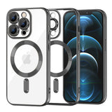 Husa de protectie Techsuit Luxury Crystal MagSafe compatibil cu iPhone 12 Pro Max, Negru