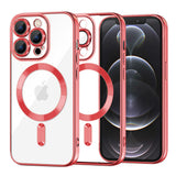 Husa de protectie Techsuit Luxury Crystal MagSafe compatibil cu iPhone 12 Pro, Rosu