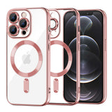 Husa de protectie Techsuit Luxury Crystal MagSafe compatibil cu iPhone 12 Pro, Roz