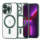 Husa de protectie Techsuit Luxury Crystal MagSafe compatibil cu iPhone 13 Pro, Verde inchis