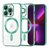Husa de protectie Techsuit Luxury Crystal MagSafe compatibil cu iPhone 13 Pro, Verde Deschis