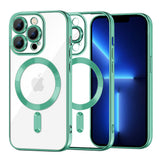 Husa de protectie Techsuit Luxury Crystal MagSafe compatibil cu iPhone 13 Pro Max, Verde deschis