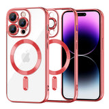 Husa de protectie Techsuit Luxury Crystal MagSafe compatibil cu iPhone 14 Pro Max, Roșu