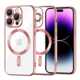 Husa de protectie Techsuit Luxury Crystal MagSafe compatibil cu iPhone 14 Pro Max, Roz