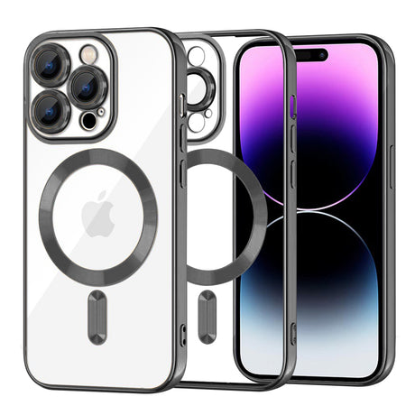 Techsuit Luxury Crystal MagSafe fekete tok iPhone 14 Pro Max készülékhez