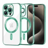 Husa de protectie Techsuit Luxury Crystal MagSafe compatibil cu iPhone 15 Pro Max, Verde Deschis