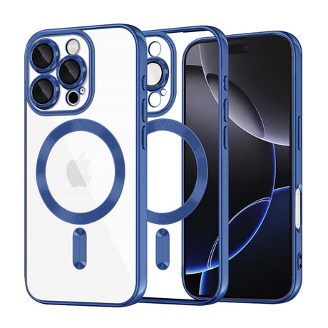 Husa de protectie Techsuit Luxury Crystal MagSafe compatibil cu iPhone 16 Pro Max, Albastru Inchis