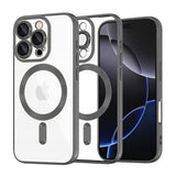 Husă Techsuit Luxury Crystal MagSafe neagră pentru iPhone 16 Pro Max