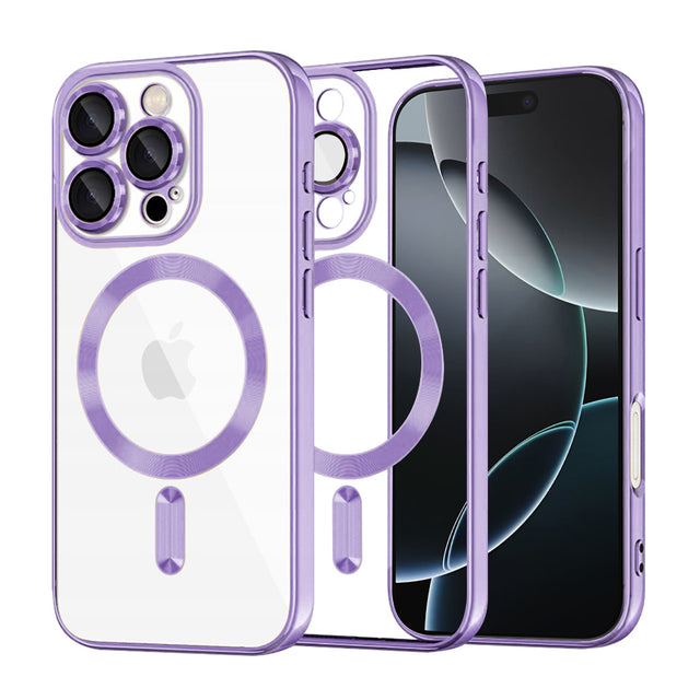 Husa de protectie Techsuit Luxury Crystal MagSafe compatibil cu iPhone 16 Pro, Mov Deschis
