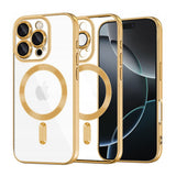 Husa de protectie Techsuit Luxury Crystal MagSafe compatibil cu iPhone 16 Pro, Auriu