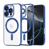 Husa de protectie Techsuit Luxury Crystal MagSafe compatibil cu iPhone 16 Pro, Albastru Inchis