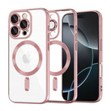 Husa de protectie Techsuit Luxury Crystal MagSafe compatibil cu iPhone 16 Pro, Roz