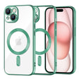 Husa de protectie Techsuit Luxury Crystal MagSafe compatibil cu iPhone 15, Verde Deschis