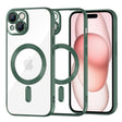 Husa de protectie Techsuit Luxury Crystal MagSafe compatibil cu iPhone 15, Deep Green